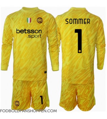 Inter Milan Yann Sommer #1 Målmand Udebanetrøje Børn 2024-25 Langærmet (+ Korte bukser)